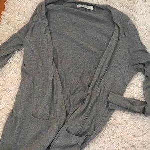 Gray cardigan